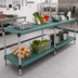 Thumbnail image #2 for QuadPlus Vented Polymer Shelf Mat with MicroGARD Antimicrobial Protection, 60 x 24 Inches, Green
