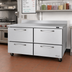 Thumbnail image #2 for Turbo Air PRO Series Two-Section Worktop Freezer with 4 Drawers, 17.2 Cu. Ft., Self-Contained, Stainless Steel