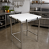 Thumbnail image #2 for John Boos GMT017 60 x 36 Inch Poly Top Breaking Table with Stainless Steel Base