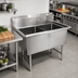 Thumbnail image #2 for John Boos B Series Commercial 2-Compartment Stainless Steel Sink, 53-1/8