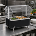 Thumbnail image #2 for Eagle Service Mate Deluxe 3-Well Tabletop Buffet Hot Food Table with Double-Sided Sneeze Guard, 48 Inch, 208V, 3-Phase