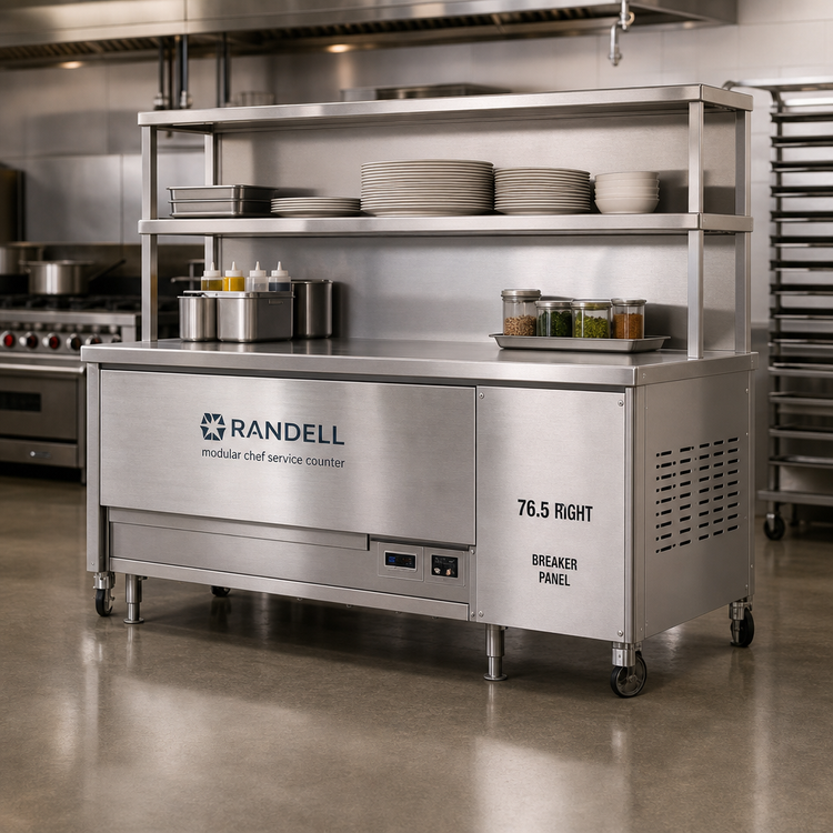 Product image #2 for Randell Modular Chef Service Counter Right Section with Breaker Panel, 76.5 Inch, Stainless Steel