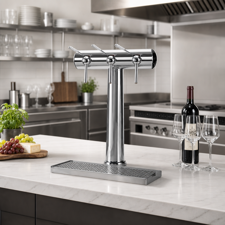 Product image #2 for Havana Countertop Air-Cooled 3-Faucet Wine Font