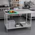 Thumbnail image #2 for Advance Tabco Special Value Series 60-Inch x 24-Inch Stainless Steel Work Table with 1-1/2-Inch Rear Splash and Adjustable Undershelf