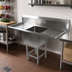 Thumbnail image #2 for John Boos Pro-Bowl 1-Compartment Stainless Steel Sink with Left and Right Drainboards, 57-1/4 Inch Wide, 14-Gauge 300-Series Stainless Steel