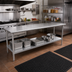 Thumbnail image #2 for Advance Tabco 144-Inch x 24-Inch 16-Gauge 430 Stainless Steel Flat Top Work Table with Adjustable Undershelf and Galvanized Base