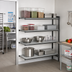 Thumbnail image #2 for Cambro Camshelving Basics Plus 4-Tier Solid Add-On Polymer Shelving Unit, 18 x 48 x 72, Brushed Graphite