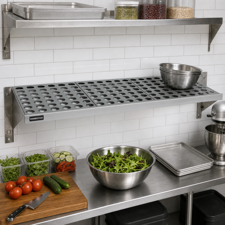 Product image #2 for Fermostock 64-Inch x 22-Inch Horizontal Vented Shelf with Removable Polymer Inserts