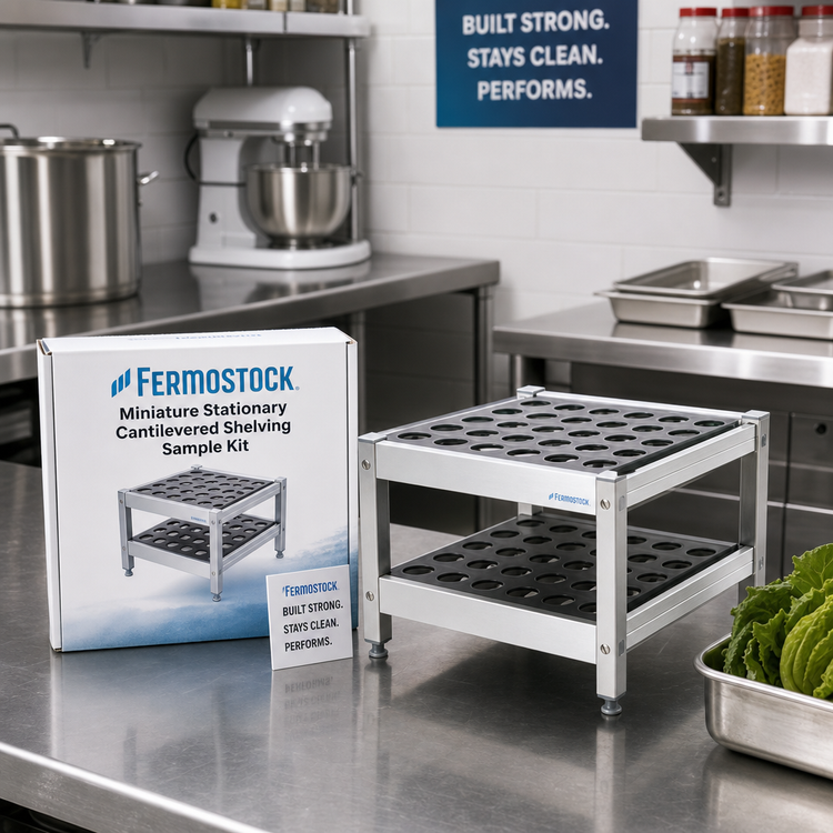 Product image #2 for Fermostock Miniature Stationary Cantilevered Shelving Sample Kit