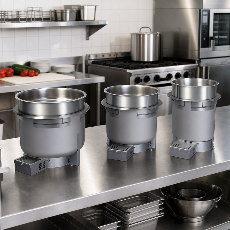 Product image #2 for Hatco Drop-In Round Uninsulated Heated Well, 11 Quart, Top-Mounted, No Drain