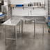 Thumbnail image #2 for Advance Tabco U-Shaped Left-Hand Soiled Dish Table with Pre-Rinse Sink and Landing