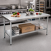 Thumbnail image #2 for Serv-Ware 72-Inch x 30-Inch Commercial Work Table with Stainless Undershelf