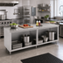 Thumbnail image #2 for John Boos Modular Base Work Table, Open Front, 108 Inches x 24 Inches, 16 Gauge Stainless Steel Top, 1-1/2 Inch Rear Riser