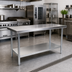 Thumbnail image #2 for John Boos Stallion Economy Stainless Steel Work Table with Adjustable Undershelf, 84 x 24 Inches