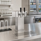 Thumbnail image #2 for Perlick Corporation EA2110-2B 2-Faucet Air-Cooled Tee Beer Dispensing Tower, Countertop, Stainless Steel