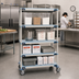 Thumbnail image #2 for MetroMax i Mobile Polymer Shelving Starter Unit, 4 Solid Mat Tiers, 36W x 18D x 69H