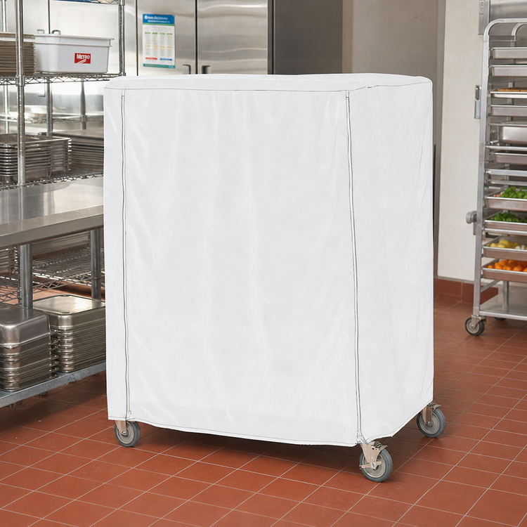 Product image #2 for Metro Queen Mary/Banquet Cart Cover, 36 x 24 x 54 Inch, White, Uncoated Knitted Polyester