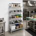 Thumbnail image #2 for Fermostock 5-Tier Perforated Polymer Shelving Expansion Kit, 26 x 18 x 83 Inches, Gray