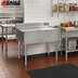 Thumbnail image #2 for Eagle Group 2200 Series 24 Inch x 24 Inch Stainless Steel Workboard Unit with Embossed Drainboard Top