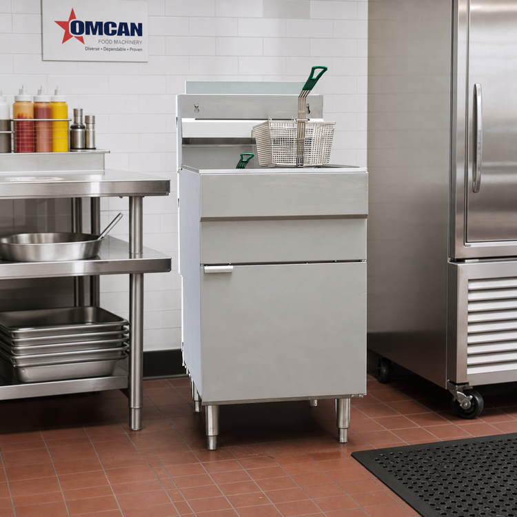 Product image #2 for Omcan Propane Gas Floor Fryer, Floor Model, 70 lb Oil Capacity, 150,000 BTU
