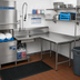 Thumbnail image #2 for Corner L-Shaped Right-Hand Dishlanding Soil Dishtable with Pre-Rinse Sink, 119-Inch, 14-Gauge 304 Stainless Steel
