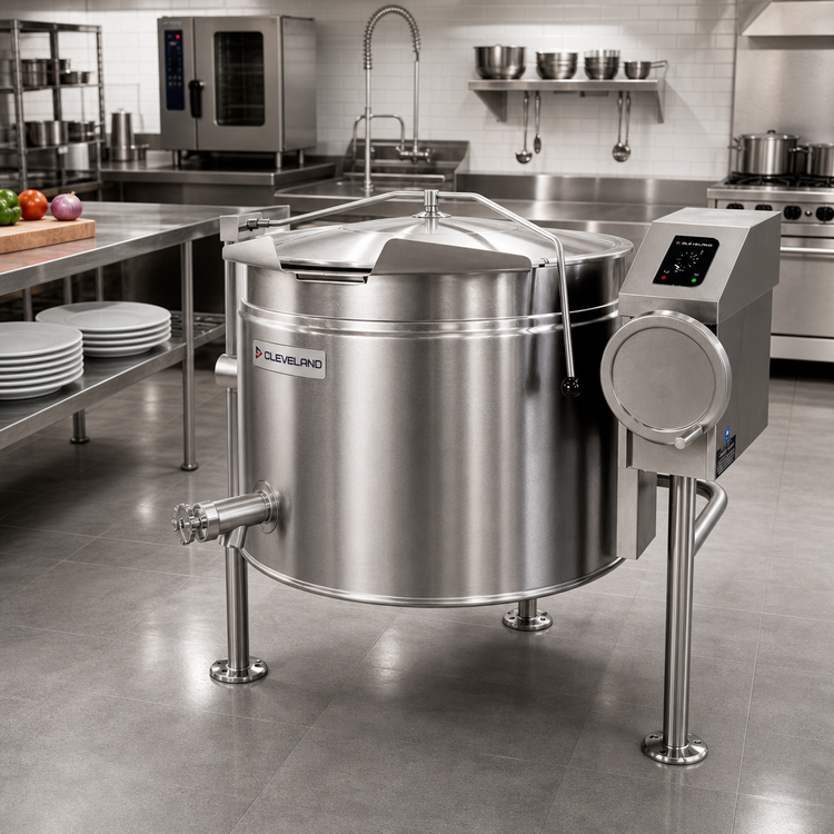 Product image #2 for Cleveland Range Short Series 40-Gallon Electric Manual Tilting Steam-Jacketed Kettle
