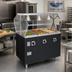 Thumbnail image #2 for Vollrath 2-Series Affordable Portable Deluxe 4-Well Mobile Hot Food Station with Lighted Breath Guard and Enclosed Storage Base