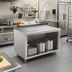 Thumbnail image #2 for John Boos Modular Open Front Cabinet Base Work Table, 72 x 36 Inch, 16-Gauge Stainless Steel Top, 1-1/2-Inch Rear Riser