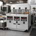 Thumbnail image #2 for Henny Penny OEA-323 3-Well Electric Auto Lift Open Fryer with Built-In Filtration