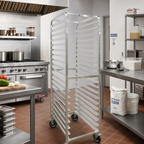 Thumbnail image #2 for Advance Tabco Special Value Series Mobile End-Loading Aluminum Sheet Pan Rack, Full-Height, 20-Pan Capacity