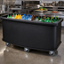 Thumbnail image #2 for Cambro 75-Inch Vending Cart Base Unit Only, Open Well, Black Strip Wrap