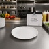 Thumbnail image #2 for American Metalcraft 7-3/8 Inch Round White Melamine Plate with Paper Plate Design