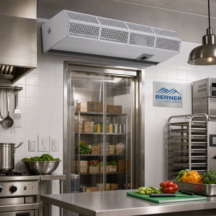 Product image #2 for Berner Commercial Low Profile Series 96-Inch Electric Heated Air Curtain