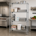 Thumbnail image #2 for Quantum 48 in. W x 21 in. D x 86 in. Chrome-Plated Stationary Wire Shelving Starter Kit, 4 Shelves