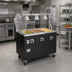 Thumbnail image #2 for Vollrath 2-Series Affordable Portable Deluxe 3-Well Sealed-Well Hot Food Station with Buffet Breath Guard, Enclosed Base and Casters