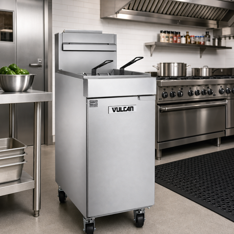 Product image #2 for Vulcan 1VEG35M 15-1/2-Inch Natural Gas Floor Fryer, Single Tank, 35-40 lb. Oil Capacity