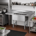 Thumbnail image #2 for Advance Tabco Two-Compartment Fabricated Sink with 24-Inch Left Drainboard