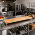 Thumbnail image #2 for John Boos Edge Grain Steam Table Cutting Board with Adjustable Stainless Steel Supports, 84 x 8 x 1-3/4 Inch, Northern Hard Rock Maple