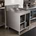 Thumbnail image #2 for Advance Tabco Prestige Supreme Underbar Sink Cabinet with Drainboard and Open Front, 24 Inch W x 25 Inch D x 36 Inch H