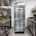 Thumbnail image #2 for Continental Refrigerator Designer Line D1FESNSAGDHD One-Section Wide Shallow Depth Reach-In Display Freezer with Half-Height Glass Doors