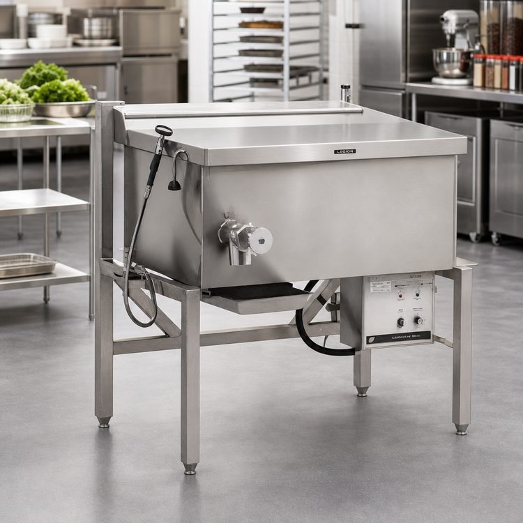 Product image #2 for Legion Combi-Pan Electric Power Tilt Skillet with Open Frame Base, 40.1-Gallon Capacity