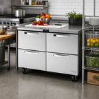 Thumbnail image #2 for True Mfg. - General Foodservice SPEC SERIES TUC-48D-4-HC~SPEC3 48-Inch Undercounter Drawer Refrigerator, 4 Drawers, Stainless Steel, R290