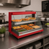 Thumbnail image #2 for Hatco Glo-Ray Designer Curved Glass Countertop Hot Food Display Case, Dual Shelf, 3-Pan, 45.5-Inch
