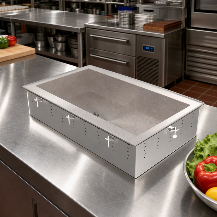 Product image #2 for Vollrath 36456R Remote Refrigerated Drop-In Cold Pan, 1-Pan, 6-5/8 Inch Deep Well