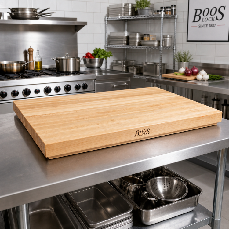 Product image #2 for John Boos Boos Block Edge Grain Northern Hard Rock Maple Kitchen Countertop, 36 x 32 x 1-1/2 Inch, Varnique Finish