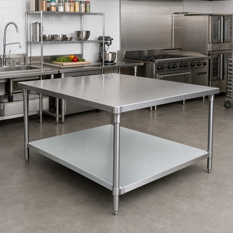 Product image #2 for Advance Tabco Galvanized Work Table Undershelf for 48" W x 36" D Tables