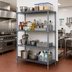 Thumbnail image #2 for Quantum 4-Shelf Wire Shelving Starter Kit, 36-Inch W x 21-Inch D x 86-Inch H, Gray Epoxy Antimicrobial Finish, 600-800 lb Capacity