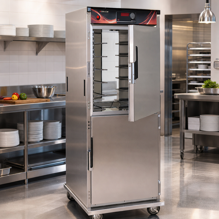 Product image #2 for Cres Cor Pass-Thru Insulated Stainless Steel Hot Holding Cabinet, 12-Set Capacity, 120V