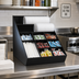 Thumbnail image #2 for Black Polystyrene Wide Lid, Straw & Condiment Organizer with Removable Dividers