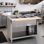 Thumbnail image #2 for Duke Manufacturing Thurmaduke E-5-CBSS 5-Well Electric Hot Food Steamtable, Sealed Wells, Open Storage Base, 74-Inch